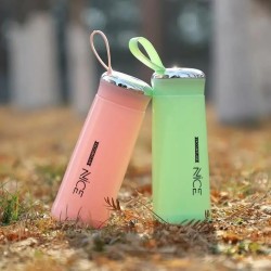 NICE | glass water bottle, likely around 400ml capacity special modern design