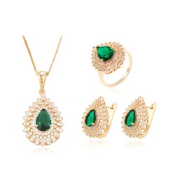 Xuping bijoux en zircone ensemble de bijoux de mariage de mariée avec plaqué or 18 carats