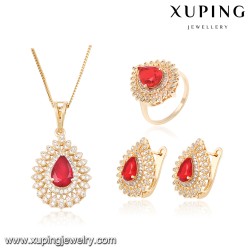 Xuping bijoux en zircone ensemble de bijoux de mariage de mariée avec plaqué or 18 carats