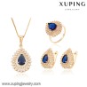 Xuping bijoux en zircone ensemble de bijoux de mariage de mariée avec plaqué or 18 carats