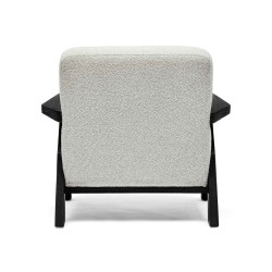 PATTON | Chaise d'appoint en bois, rembourrage en mousse et Dacron