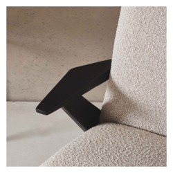 PATTON | Chaise d'appoint en bois, rembourrage en mousse et Dacron