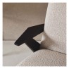 PATTON | Chaise d'appoint en bois, rembourrage en mousse et Dacron