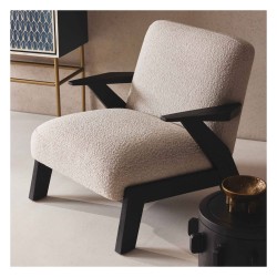 PATTON | Chaise d'appoint en bois, rembourrage en mousse et Dacron