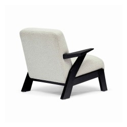 PATTON | Chaise d'appoint en bois, rembourrage en mousse et Dacron