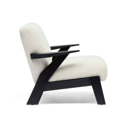 PATTON | Chaise d'appoint en bois, rembourrage en mousse et Dacron