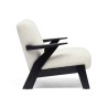PATTON | Chaise d'appoint en bois, rembourrage en mousse et Dacron