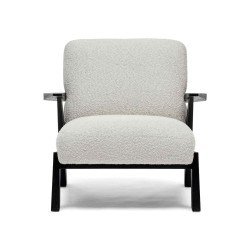PATTON | Chaise d'appoint en bois, rembourrage en mousse et Dacron