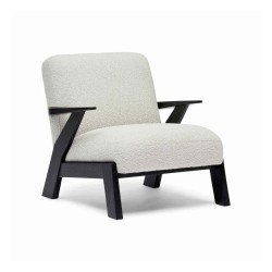 PATTON | Chaise d'appoint en bois, rembourrage en mousse et Dacron